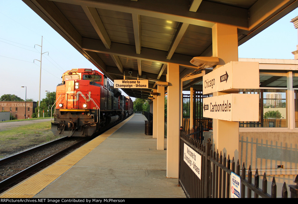 Northbound Canadian National Passes Champaign